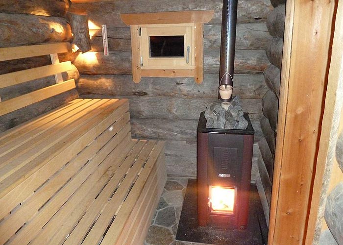 Kelo-Sauna Holzfeuerung