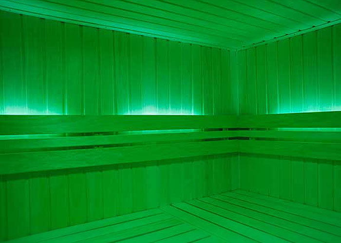 Sauna Licht Grün